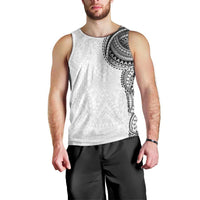 Traditional Polynesian Art Tattoos Men Tank Top White Color - Polynesian Pride