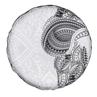 Traditional Polynesian Art Tattoos Spare Tire Cover White Color - Polynesian Pride