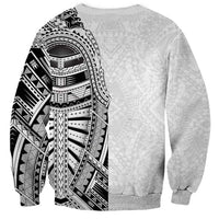 Traditional Polynesian Art Tattoos Sweatshirt White Color - Polynesian Pride