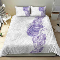 Traditional Polynesian Art Tattoos Bedding Set Purple Color - Polynesian Pride