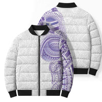 Traditional Polynesian Art Tattoos Bomber Puffer Jacket Purple Color - Polynesian Pride
