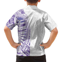 Traditional Polynesian Art Tattoos Kid Hawaiian Shirt Purple Color - Polynesian Pride