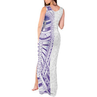Traditional Polynesian Art Tattoos Tank Maxi Dress Purple Color LT03 - Polynesian Pride