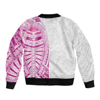 Traditional Polynesian Art Tattoos Bomber Jacket Pink Color - Polynesian Pride