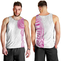 Traditional Polynesian Art Tattoos Men Tank Top Pink Color - Polynesian Pride