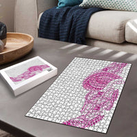 Traditional Polynesian Art Tattoos Puzzle Pink Color - Polynesian Pride