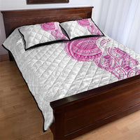Traditional Polynesian Art Tattoos Quilt Bed Set Pink Color - Polynesian Pride
