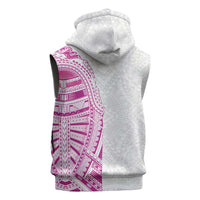 Traditional Polynesian Art Tattoos Sleeveless Hoodie Pink Color - Polynesian Pride