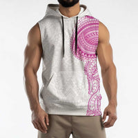 Traditional Polynesian Art Tattoos Sleeveless Hoodie Pink Color - Polynesian Pride