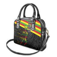 Kanaka Maoli Running Shoulder Handbag Kakau Pattern with Kanaka Maoli Flag Color