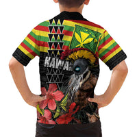 Kanaka Maoli Ikaika Warrior Family Matching Puletasi and Hawaiian Shirt Hibiscus Kakau Art and Tapa Tribal Pattern
