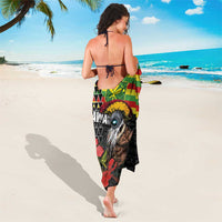 Kanaka Maoli Ikaika Warrior Sarong Hibiscus Kakau Art and Tapa Tribal Pattern