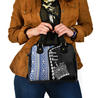Fiji Queen Victoria School Shoulder Handbag Tapa and Polynesian Tribal Pattern Half Style LT03 - Polynesian Pride