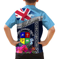 Fiji Lelean Memorial School Family Matching Long Sleeve Bodycon Dress and Hawaiian Shirt Tapa and Polynesian Tribal Pattern LT03 - Polynesian Pride
