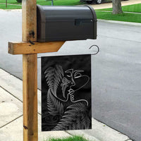 New Zealand Valentine's Day Garden Flag Silver Fern and Line Art Love Couple