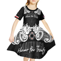 Aotearoa Waitangi Day - Toitu Te Tiriti Kid Short Sleeve Dress New Zealand Honour the Treaty