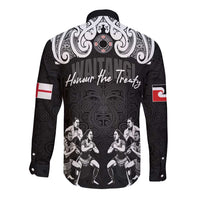 Aotearoa Waitangi Day - Toitu Te Tiriti Long Sleeve Button Shirt New Zealand Honour the Treaty