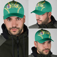 Cook Islands Rugby Classic Cap Tatau Art Sport Style Green Color