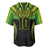 Custom Cook Islands Rugby Baseball Jersey Tatau Art Sport Style Black Color