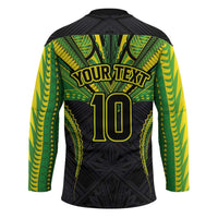 Custom Cook Islands Rugby Hockey Jersey Tatau Art Sport Style Black Color