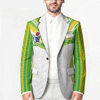 Custom Cook Islands Rugby Blazer Tatau Art Sport Style White Color LT03 - Polynesian Pride