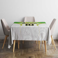 Custom Cook Islands Rugby Tablecloth Tatau Art Sport Style White Color LT03 - Polynesian Pride