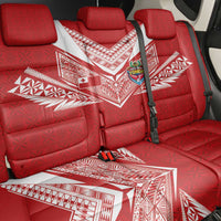 Tonga Rugby Back Car Seat Cover Ngatu Motifs and Pacific Patterns