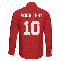 Custom Tonga Rugby Family Matching Off The Shoulder Long Sleeve Dress and Hawaiian Shirt Ngatu Motifs and Pacific Patterns