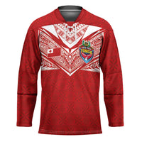 Custom Tonga Rugby Hockey Jersey Ngatu Motifs and Pacific Patterns