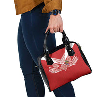 Tonga Rugby Shoulder Handbag Ngatu Motifs and Pacific Patterns