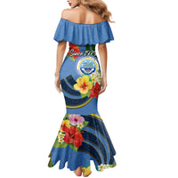 Micronesia Constitution Day Family Matching Mermaid Dress and Hawaiian Shirt Hibiscus and Tapa Tribal Pattern LT03 - Polynesian Pride