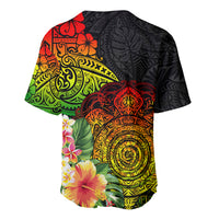 Polynesia Victory Day Baseball Jersey Tribal Turtle and Hibiscus LT03 - Polynesian Pride