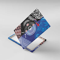 Samoa and Aotearoa Together Canvas Wall Art Tatau Art Tattoos-Taniko and Maori with Fern