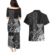 Guam Latte Stone Chamorro Culture Couples Matching Puletasi and Hawaiian Shirt Tapa Pattern LT03 - Polynesian Pride