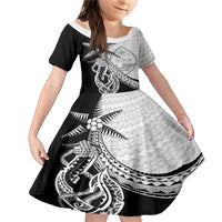 Guam Fish Hook and Palm Tree Family Matching Mermaid Dress and Hawaiian Shirt Polynesian Pattern Half Style