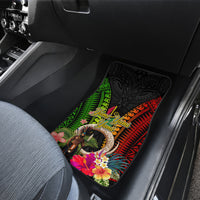 Vanuatu Independence Day Car Mats Boars Tusk and Melanesian Warrior Indipendens Dei