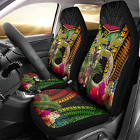 Vanuatu Independence Day Car Seat Cover Boars Tusk and Melanesian Warrior Indipendens Dei
