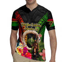 Vanuatu Independence Day Rugby Jersey Boars Tusk and Melanesian Warrior Indipendens Dei LT03 - Polynesian Pride