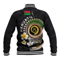Vanuatu Independence Day Baseball Jacket Melanesian Tribal Pig Tusk with Tropical Plants