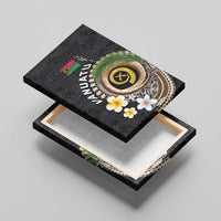 Vanuatu Independence Day Canvas Wall Art Melanesian Tribal Pig Tusk with Tropical Plants