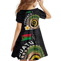 Vanuatu Independence Day Family Matching Mermaid Dress and Hawaiian Shirt Melanesian Tribal Pig Tusk with Tropical Plants