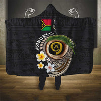 Vanuatu Independence Day Hooded Blanket Melanesian Tribal Pig Tusk with Tropical Plants