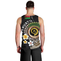 Vanuatu Independence Day Men Tank Top Melanesian Tribal Pig Tusk with Tropical Plants