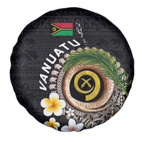 Vanuatu Independence Day Spare Tire Cover Melanesian Tribal Pig Tusk with Tropical Plants