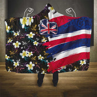 Hawaiian Flag Day Hooded Blanket Tropical Flowers and Leaves LT03 - Polynesian Pride