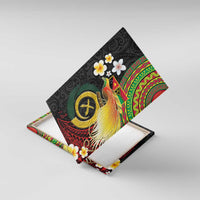 Vanuatu and Papua New Guinea Together Canvas Wall Art Bird-of-paradise and Pig Tusk Melanesian Pattern