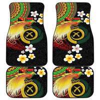 Vanuatu and Papua New Guinea Together Car Mats Bird-of-paradise and Pig Tusk Melanesian Pattern