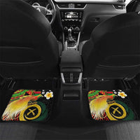 Vanuatu and Papua New Guinea Together Car Mats Bird-of-paradise and Pig Tusk Melanesian Pattern