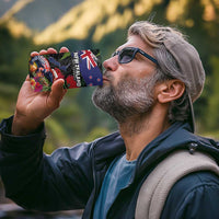 New Zealand Christmas 4 in 1 Can Cooler Tumbler Meri Kirihimete-Tuatara and Pohutukawa Black Color