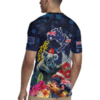Australia and New Zealand Rugby Jersey Merry Christmas-Tuatara and Koala with Plants Xmas Style